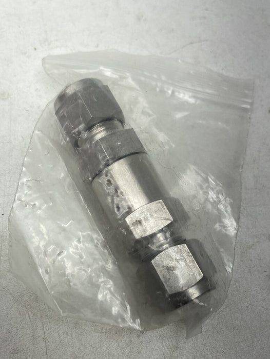 NEW D-PRO V33B-D-6T-1-S POPPET CHECK VALVE 3/8" COMPRSSION X 3/8" COMPRESSION