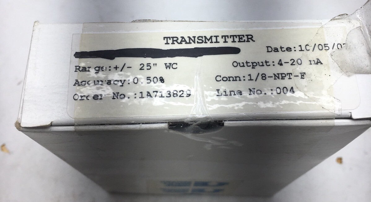 NEW OMEGA PX665-25BDI 4-20ma OUTPUT -25 /+25 INH2O DIFF PRESSURE TRANSMITTER NIB