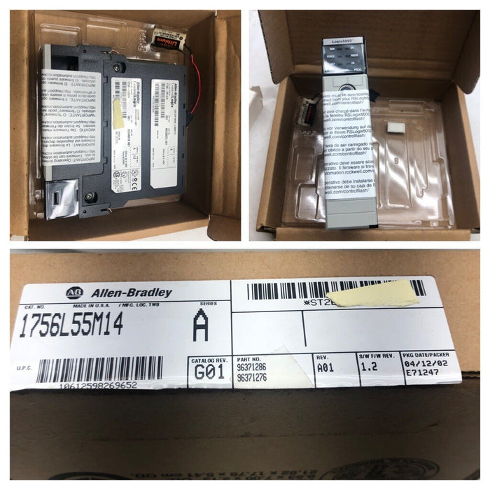 NEW 1756L55M14 A ALLEN BRADLEY LOGIX 5555 CONTROLOGIX PLC PROCESSOR UNIT