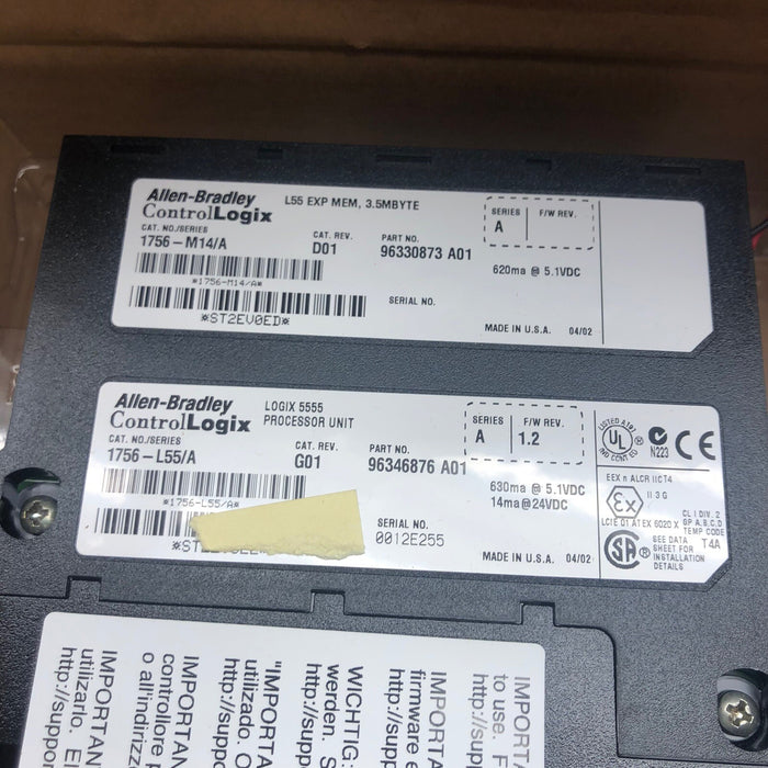 NEW 1756L55M14 A ALLEN BRADLEY LOGIX 5555 CONTROLOGIX PLC PROCESSOR UNIT