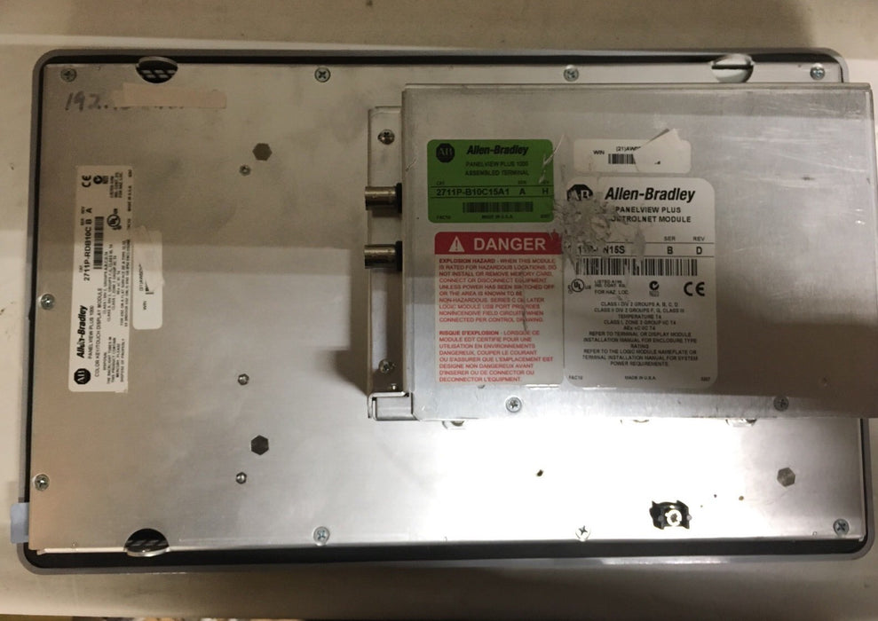 2711P-B10C15A1 Allen-Bradley Panelview Plus 1000 10.4 Key Touch Controlnet 2711P