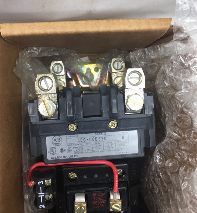 500-C0D920 New Allen Bradley Contactor 500-COD920 QTY