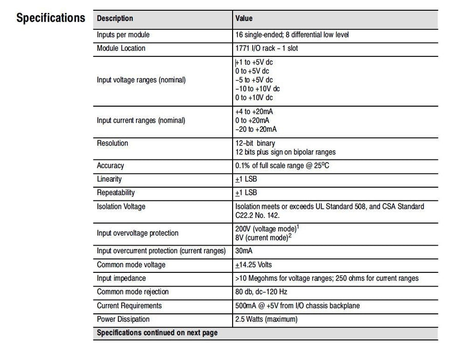 1771-IFE Ser C analog Allen Bradley 1771-lFE/C completely tested IFE 1771