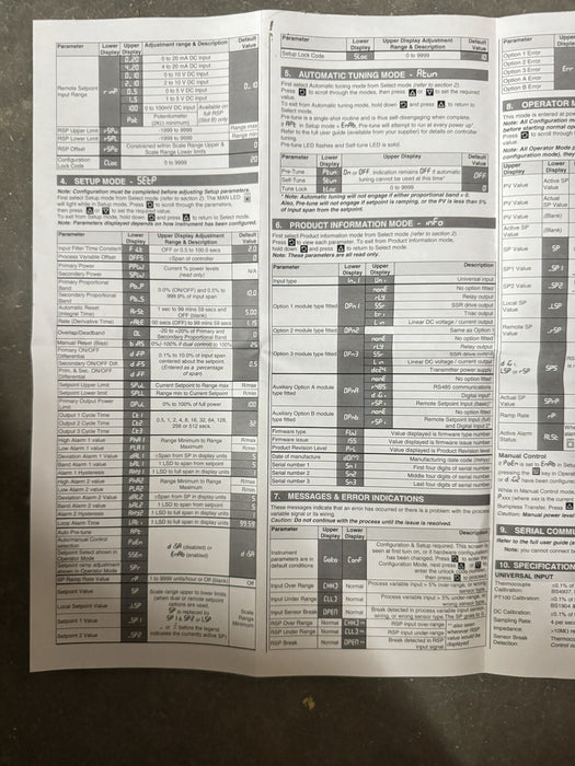 P6101 WEST 6101 2210002 CONTROLLER RTD INPUT RELAY OUTPUT NIB P6101Z2210002 PID