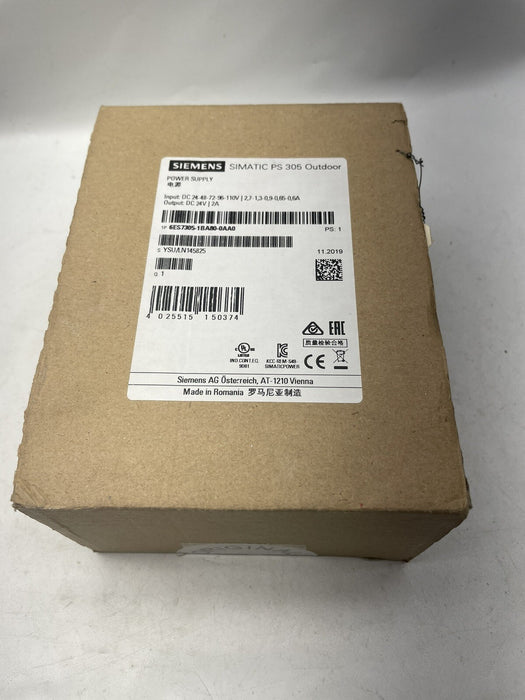 NEW 2019 6ES7305-1BA80-0AA0-0AB0 SIEMENS SIMATIC PS 305 OUTDOOR 24VDC OUT