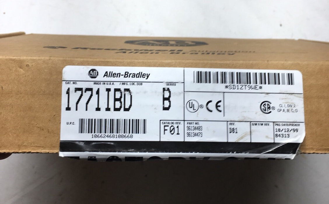 NEW 1771-IBD ALLEN-BRADLEY 1771IBD/B INPUT MODULE 10 - 30 VDC SERIES B  NIB
