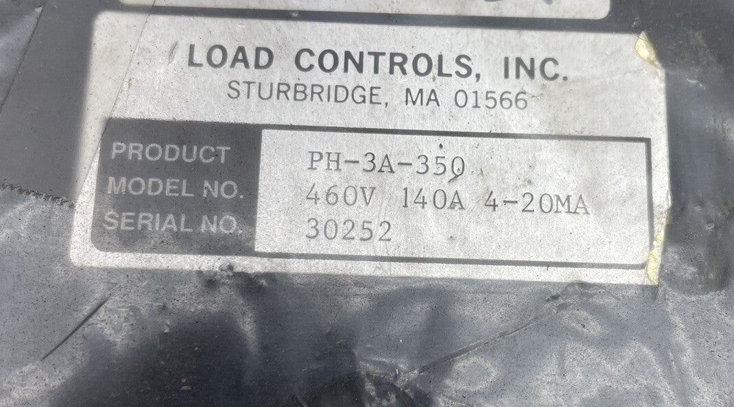 NEW UPC LOAD CONTROLS INCORPORATED 460V 4-20ma OUTPUT PH-3A-350 140 AMP