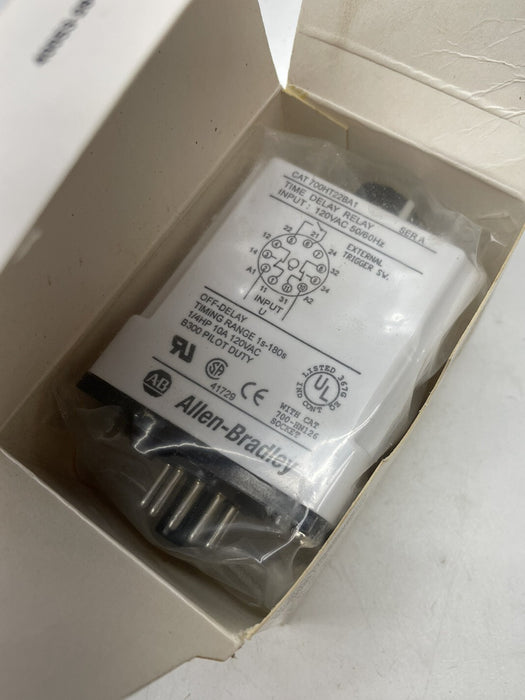 NEW Allen Bradley QTY:1 700-HT22BA1 Relay OFF DELAY TIMING RELAY 1.0s-180s 120V