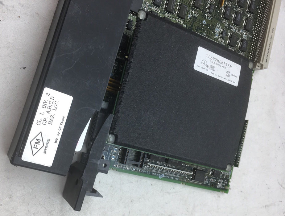 GE FANUC / HONEYWELL CPU IC697CPU771S W/ IC697MEM713B BROKEN PLASTIC READ!