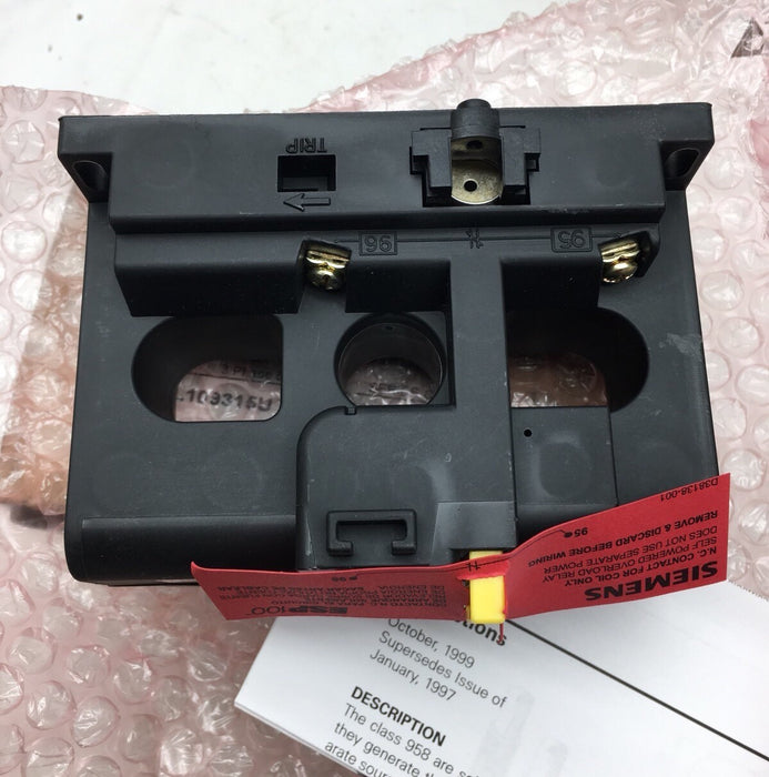 NEW SIEMENS ESP 1000 FURNAS CONTROL 958L10935U  SOLID STATE OVERLOAD  43-86 AMPS