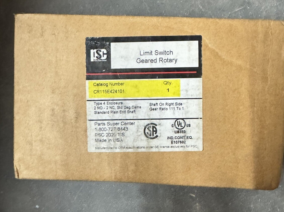 GENERAL ELECTRIC CR115E424101 / CR115E424101 CRANE HOIST LIMIT SWITCH 111 TO 1