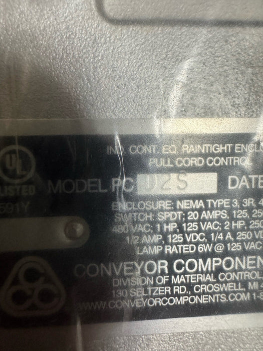 PCD2S CONVEYOR COMPONENTS ROPE PULL SWITCH E-STOP CABLE PULLLANYARD PULL PCD-2S