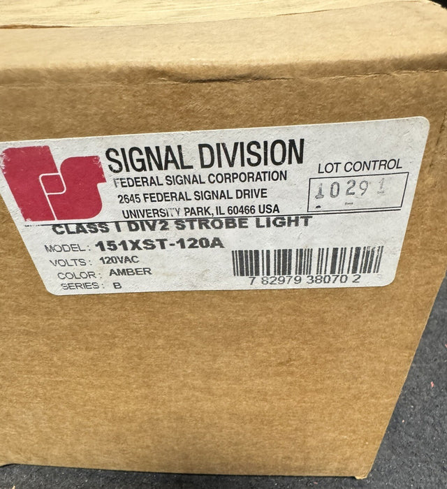 Federal Signal 151XST-120A Strobe Light Hazardous Location AMBER 120Vac ORANGE