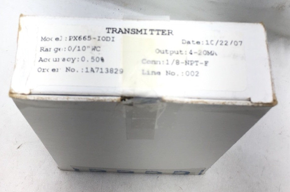 NEW OMEGA PX665-10DI 4-20ma OUTPUT 0 -10 INH2O DIFF PRESSURE TRANSDUCER NIB