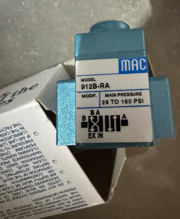 MAC VALVES INC 912B-RA 912BRA NEW PNEUMATIC SOLENOID