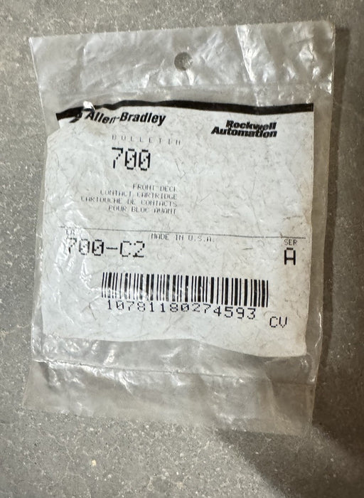 NEW OLD STOCK! ALLEN-BRADLEY SER.A FRONT DECK CONTACT CARTRIDGE 700-C2