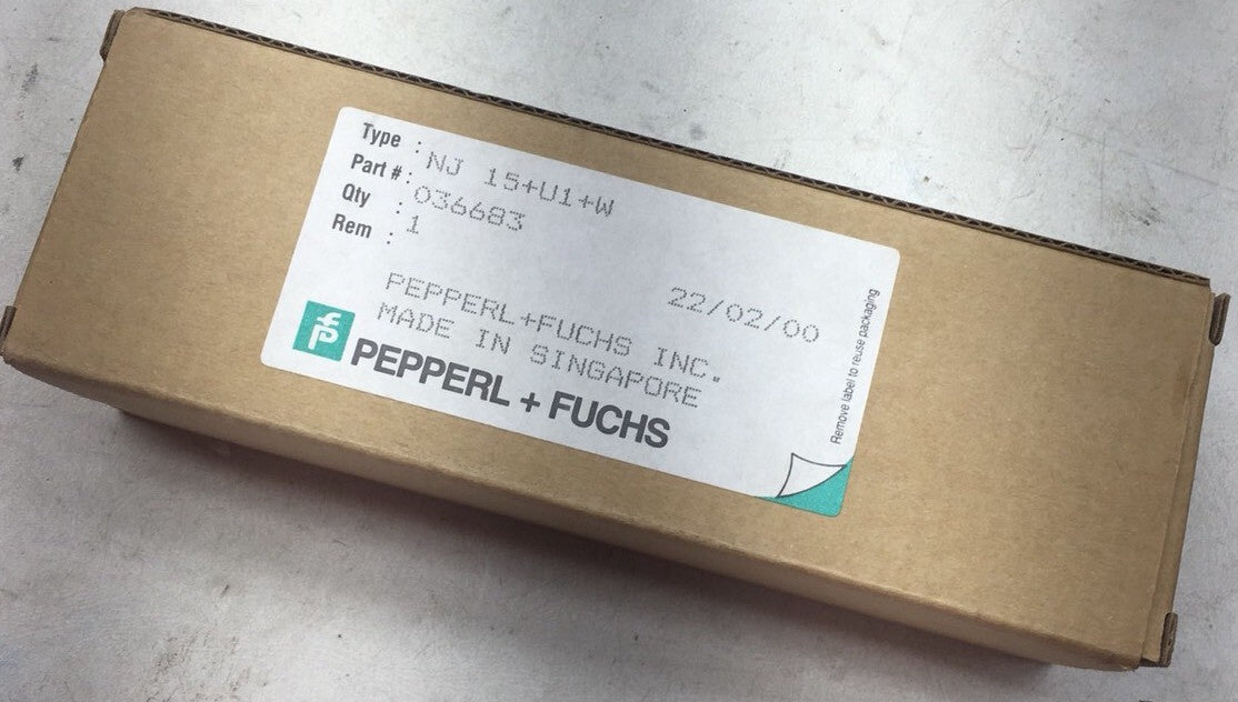 NEW PEPPERL+FUCHS NJ15+U1+W NJ15U1W PN 36683 PROXIMITY SWITCH NIB NJ15