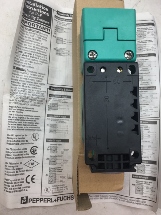 NEW PEPPERL+FUCHS NJ15+U1+W NJ15U1W PN 36683 PROXIMITY SWITCH NIB NJ15