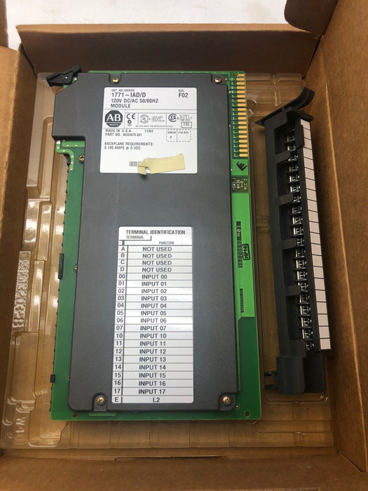 NEW 1771IAD ALLEN BRADLEY 1771-IAD /D 120V AC/DC INPUT MODULE 2004 NIB NOS