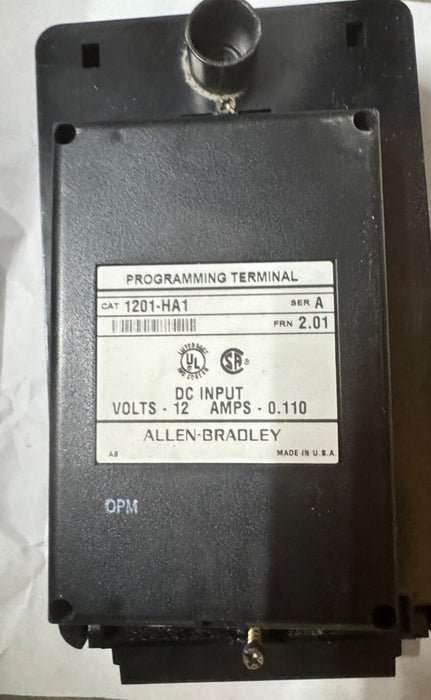ALLEN BRADLEY 1201-HA1 PROGRAMMING TERMINAL 12V FRN 2.01 SER A WITH DOOR BEZEL