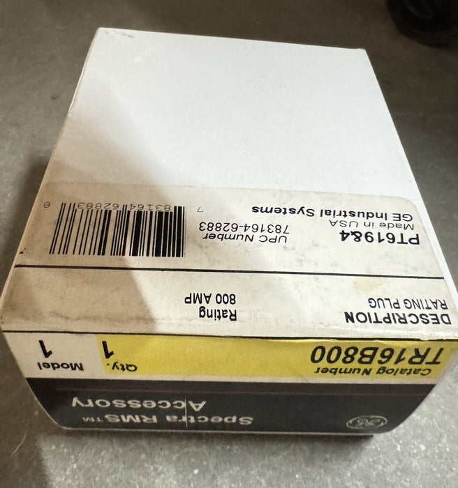 SEALED GE TR16B800 800A Rating Plug PT619&4 SPECTRA RMSGeneral Electric 800 AMP