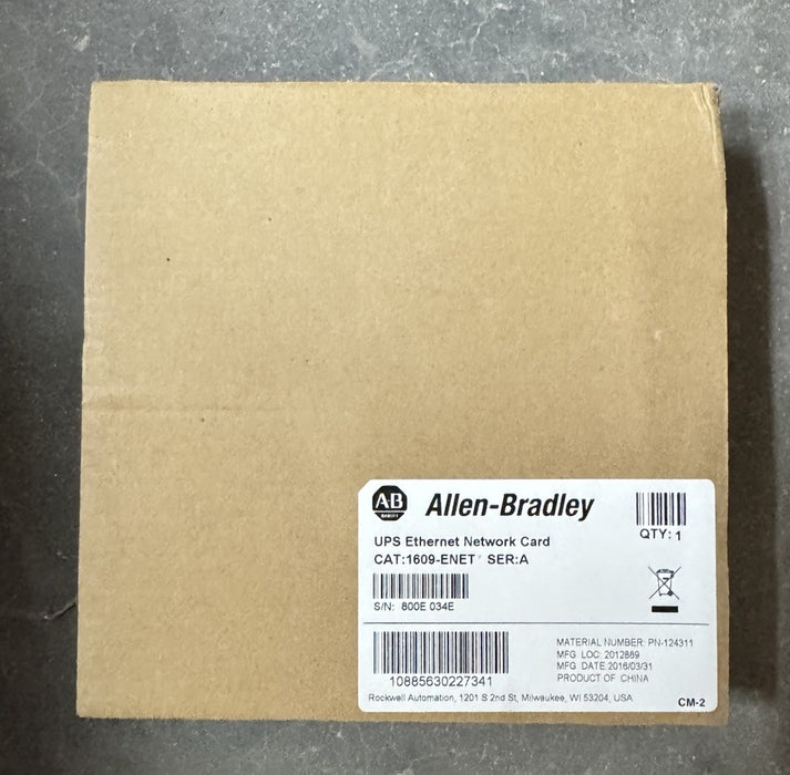 2020  Allen Bradley UPS Ethernet Network Card  1609-ENET PN-124311