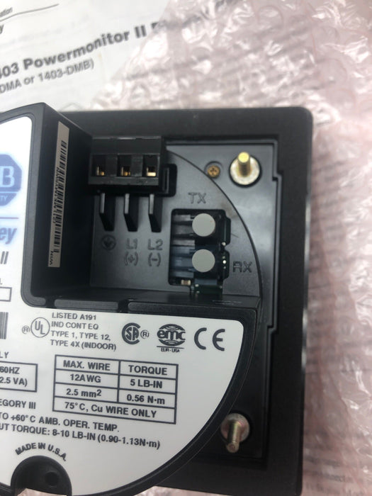 NEW ALLEN BRADLEY 1403-DMA POWER MONITOR II DISPLAY MODULE 120/240 VAC FRN 1.0