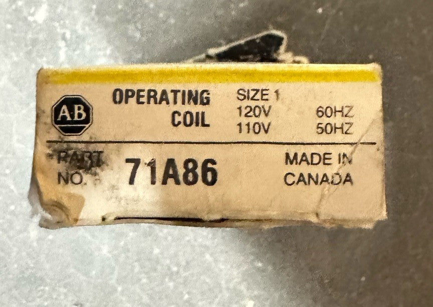 NEW ALLEN-BRADLEY 71A86 120 VAC STARTER COIL