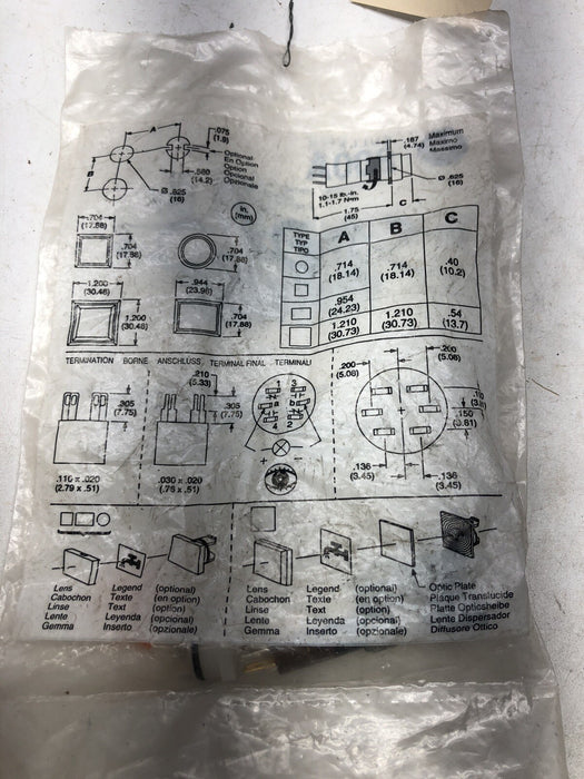 NEW SEALED ALLEN BRADLEY 800A-M2FA AMBER MOMENTARY CONTACT PUSHBUTTON