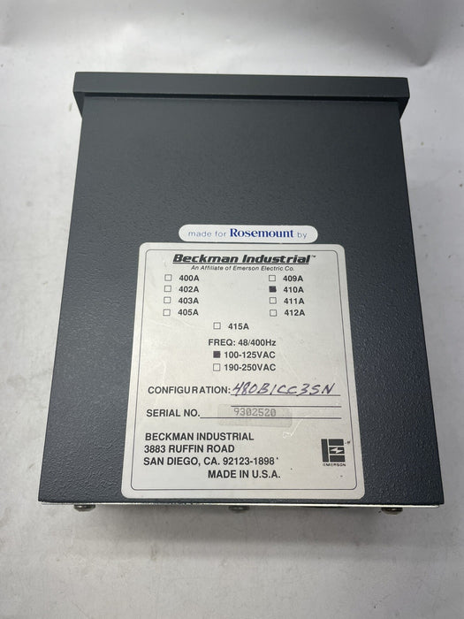 NEW ROSEMOUNT PROCESS INDICATOR 480B BECKMAN INDUSTRIAL 410A DIGITAL TEMPERATURE