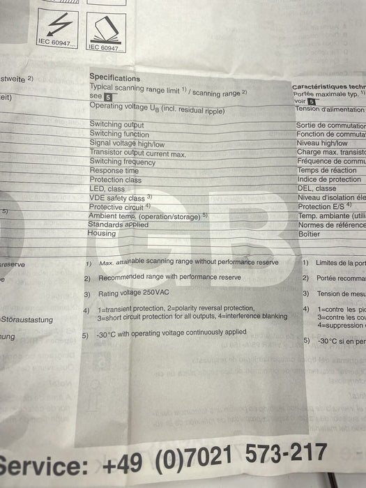 NEW LEUZE FFRK 95/44-150 L RETROREFLECTIVE PHOTOEYE FRK9544150L