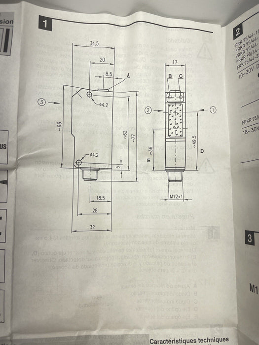 NEW LEUZE FFRK 95/44-150 L RETROREFLECTIVE PHOTOEYE FRK9544150L