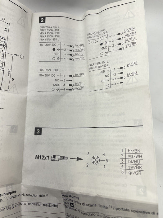 NEW LEUZE FFRK 95/44-150 L RETROREFLECTIVE PHOTOEYE FRK9544150L