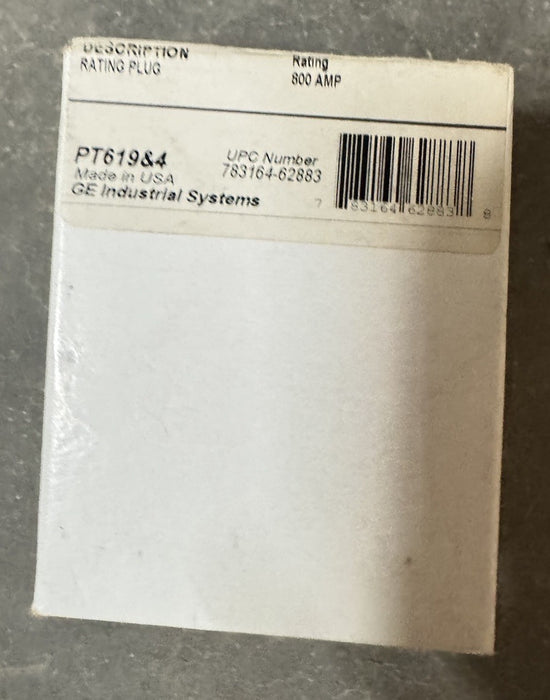 NEW GE TR16B800 800A Rating Plug PT619&4 SPECTRA RMSGeneral Electric 800 AMP NIB