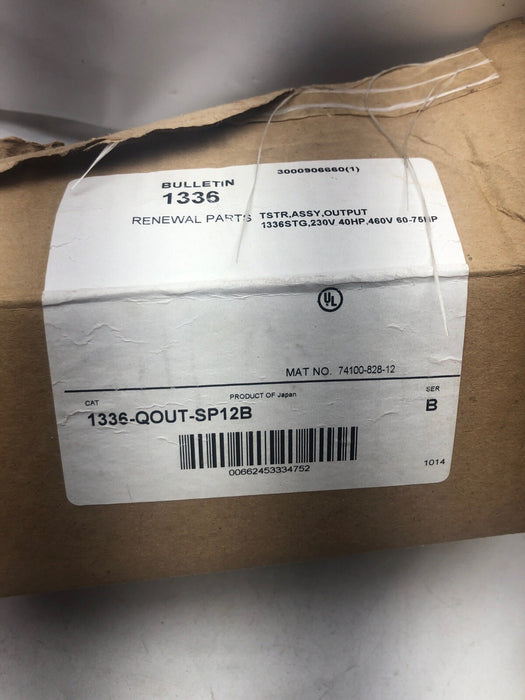 NEW ALLEN BRADLEY 1336-QOUT-SP12B TRANSISTOR ASSY 1336STG 60-75HP 460VAC NIB
