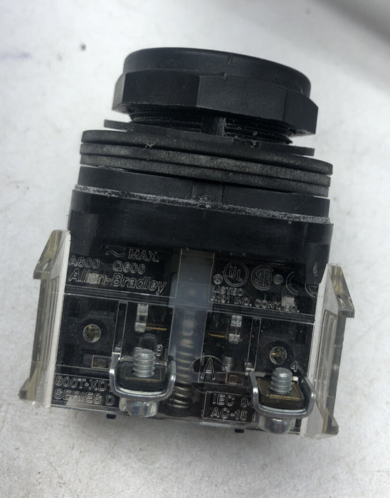 ALLEN-BRADLEY 800H-AR SER T NON-ILLUMINATED BLACK FLUSH HEAD PUSH BUTTON
