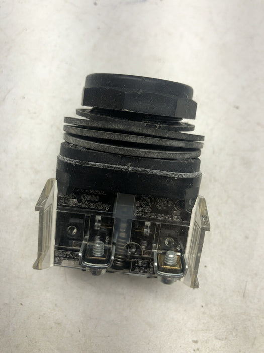 ALLEN-BRADLEY 800H-AR SER T NON-ILLUMINATED BLACK FLUSH HEAD PUSH BUTTON