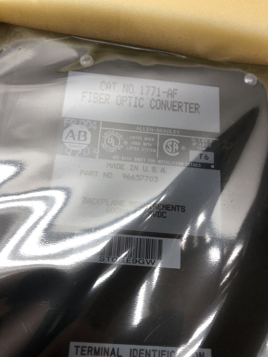 NEW ALLEN BRADLEY 1771-AF FIBER CONVERTER OLD STOCK 1992 NIB
