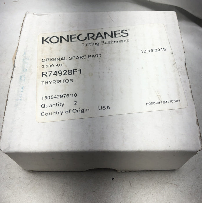NEW KONECRANES R74928F1 MORRIS THYRISTOR SCR PACK BRIDGE RECTIFIER & HARDWARE