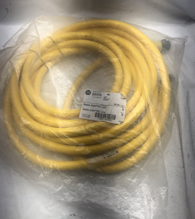 NEW ALLEN-BRADLEY 889N-F6AFNU-20F QD CORDSET 6 PIN MINI STRAIGHT 20FT QD