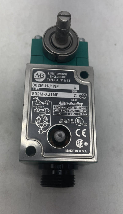 NEW ALLEN BRADLEY 802M-HJ1NF PRE-WIRED SEALED LIMIT SWITCH CW/CCW 2 CIRCUIT