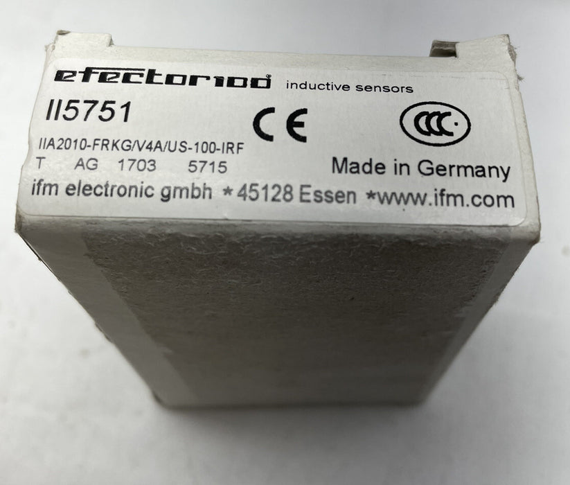 IFM EFECTOR100 II5751 PROXIMITY SWITCH IIA2010-FRKG/V4A/US-100-IRF