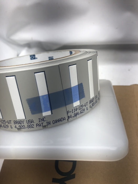 NEW PSBXP-114-125 BRADY PERMASLEEVE PS WIRE MARKERS NIB FULL ROLL 500 CNT LABEL