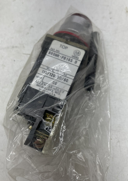 Allen Bradley 800MR-PB16RAK ROUND ILLUMINATED PUSHBUTTON RED HEAD 800MR 800MR-