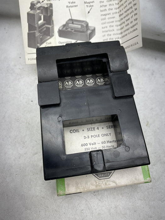 NEW ALLEN-BRADLEY 74A81 SIZE 4 600 VAC 60 HZ STARTER COIL 550 VAC 50HZ SERIES K