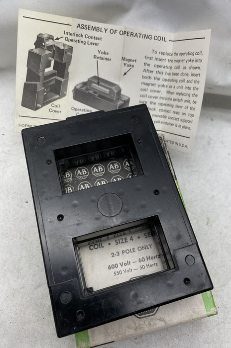 NEW ALLEN-BRADLEY 74A81 SIZE 4 600 VAC 60 HZ STARTER COIL 550 VAC 50HZ SERIES K