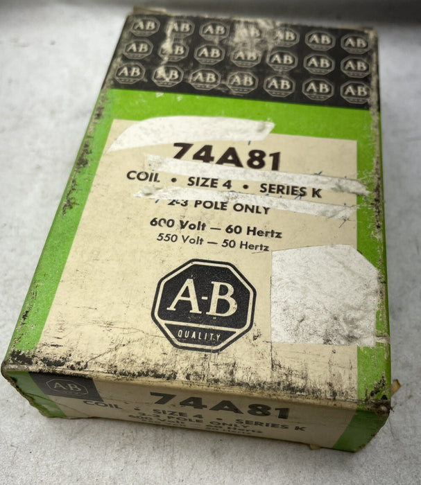 NEW ALLEN-BRADLEY 74A81 SIZE 4 600 VAC 60 HZ STARTER COIL 550 VAC 50HZ SERIES K