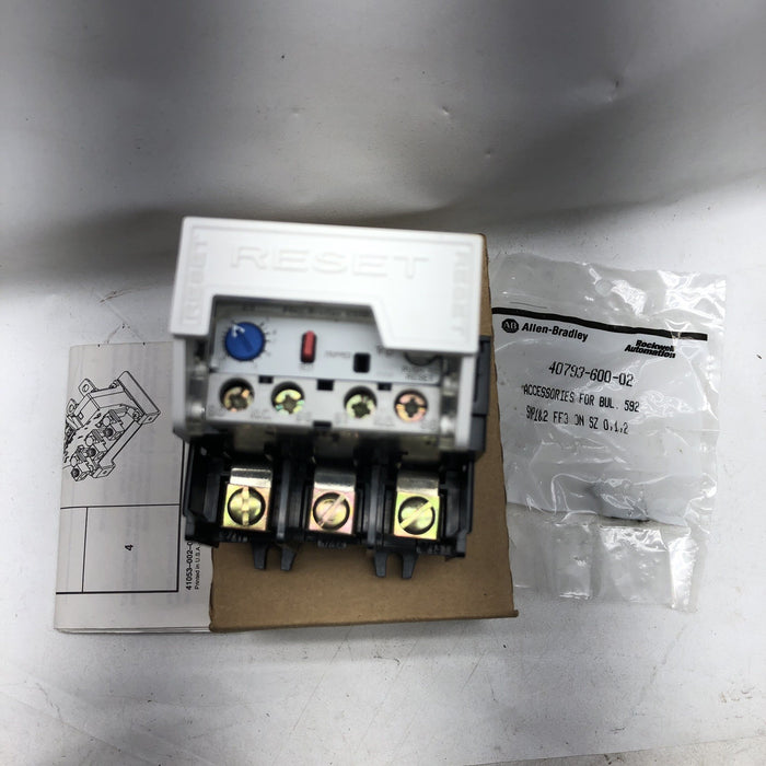 NEW OLD STOCK 592-A2CA SMP OVERLOAD RELAY .32 TO 1 AMP CURRENT RANGE