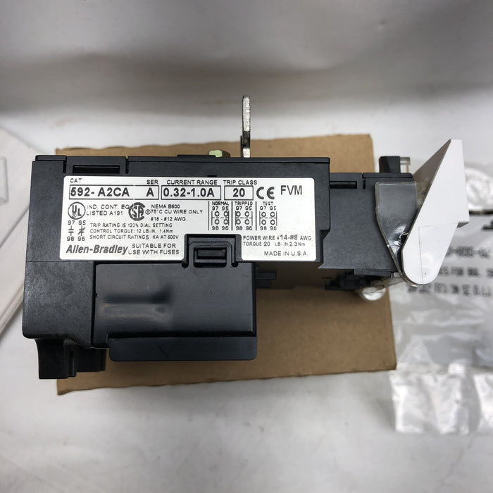 NEW OLD STOCK 592-A2CA SMP OVERLOAD RELAY .32 TO 1 AMP CURRENT RANGE