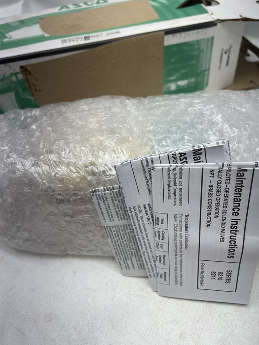 8210G026 NEW ASCO REDHAT 120V 2 WAY 3/4" NC SOLENOID VALVE T67436 RPL 8210B26